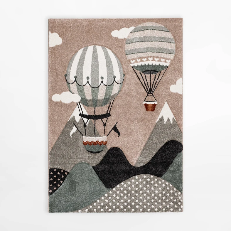 Dywan beżowo-zielony balony BOND KIDS 160x230 cm