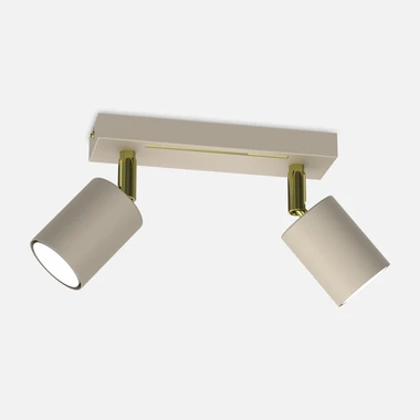 Béžovo-zlatá dvoubodová světelná lišta STRIPER