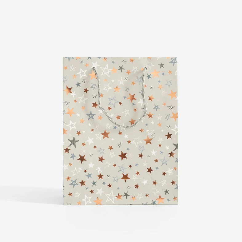 Vánoční dárková taška hvězdičky S MIX