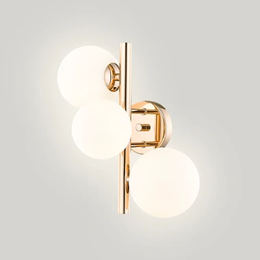 Nástěnné svítidlo koule MOLECULE zlaté