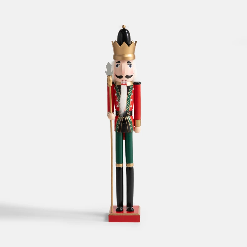 Figurka červeno-zelená LOUSKÁČEK 81 cm