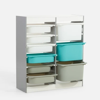 Regál s úložnými boxy GUNINIO