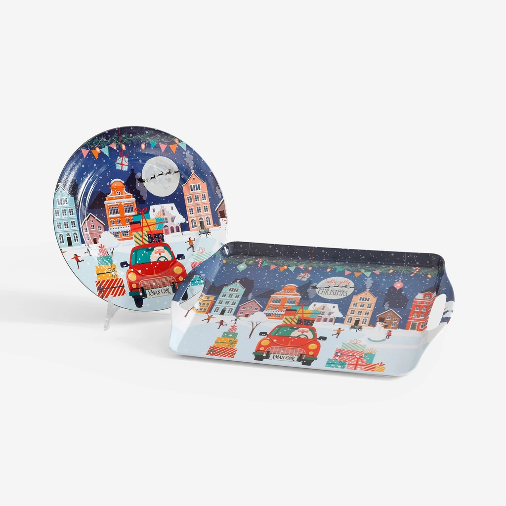 Servírovací vánoční podnos 45x30,5x2 cm MIX