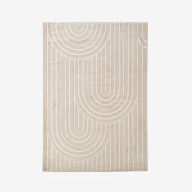 Koberec s geometrickým vzorem SILVA béžový 120x170 cm
