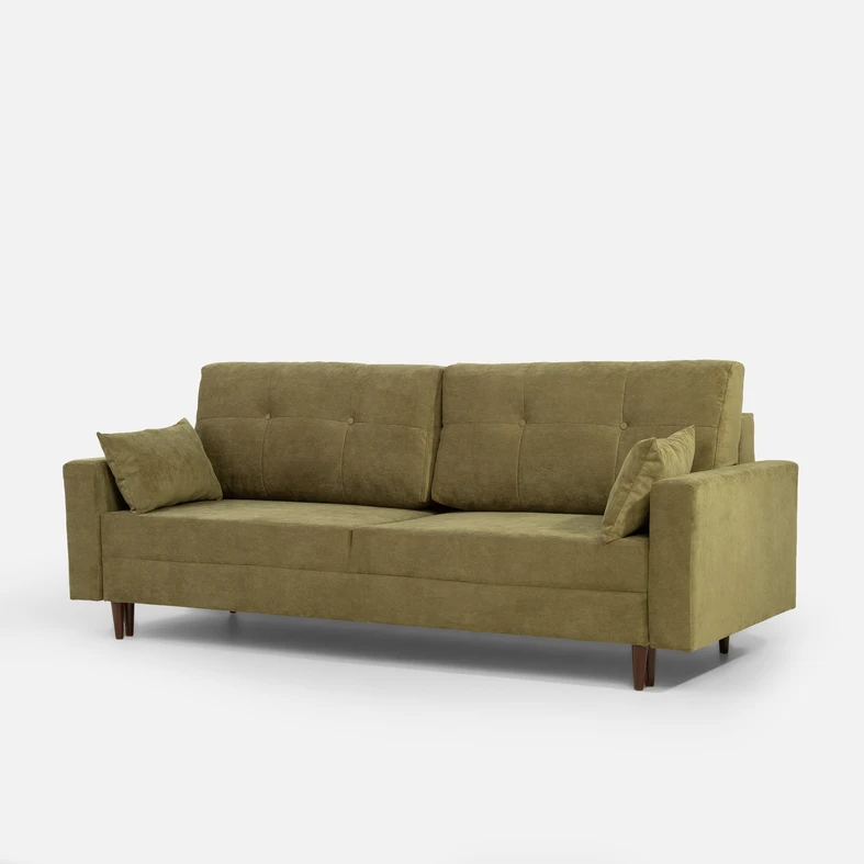 Trojmístná rozkládací pohovka MOSKA olivová