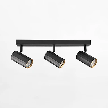 Bodové světlo na liště NICEA 3 reflektory černo-zlatá