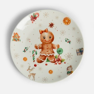 Vánoční talíř dezertní COOKIES 19,5 cm