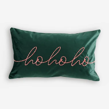 Vánoční hoho povlak na polštář HOHHO zelený 30x50 cm