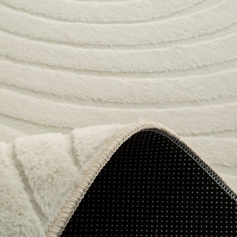 Koberec geometrický MALAGA 3D krémový, 160x230 cm