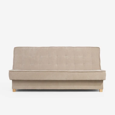 Béžová prošívaná rozkládací pohovka MIKO