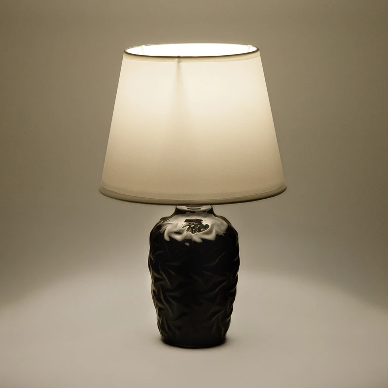 Černo-bílá stolní lampa 31,5 cm