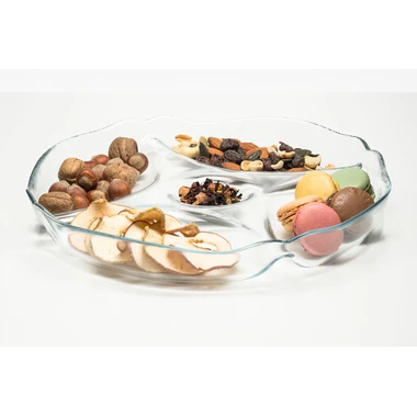 Dělený skleněný tác PATISSERIE PASABAHCE 30 cm