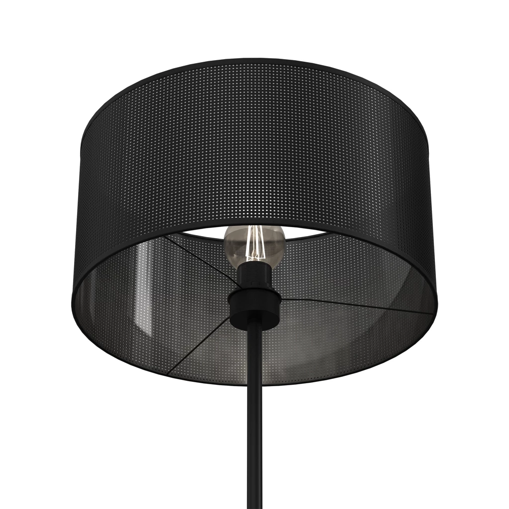 Černá stojací lampa LOFT