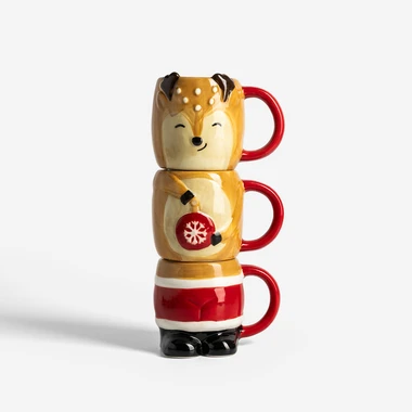 Sada 3 vánočních hrnků Mikuláš 280 ml MIX