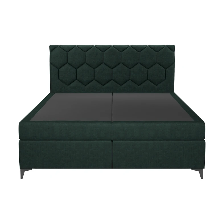 Postel boxspring s úložným prostorem zelená MEGAN PU 180x200 cm