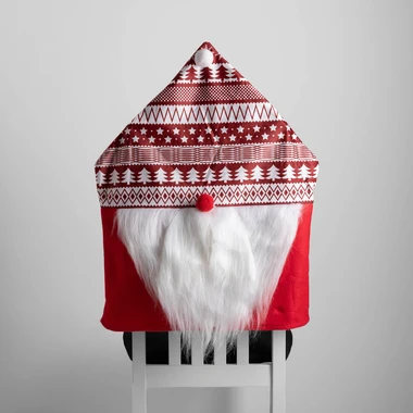 Vánoční potah na židli červený SANTA 50x58 cm