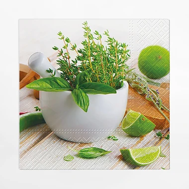 Papírové ubrousky KITCHEN HERBS 20 ks