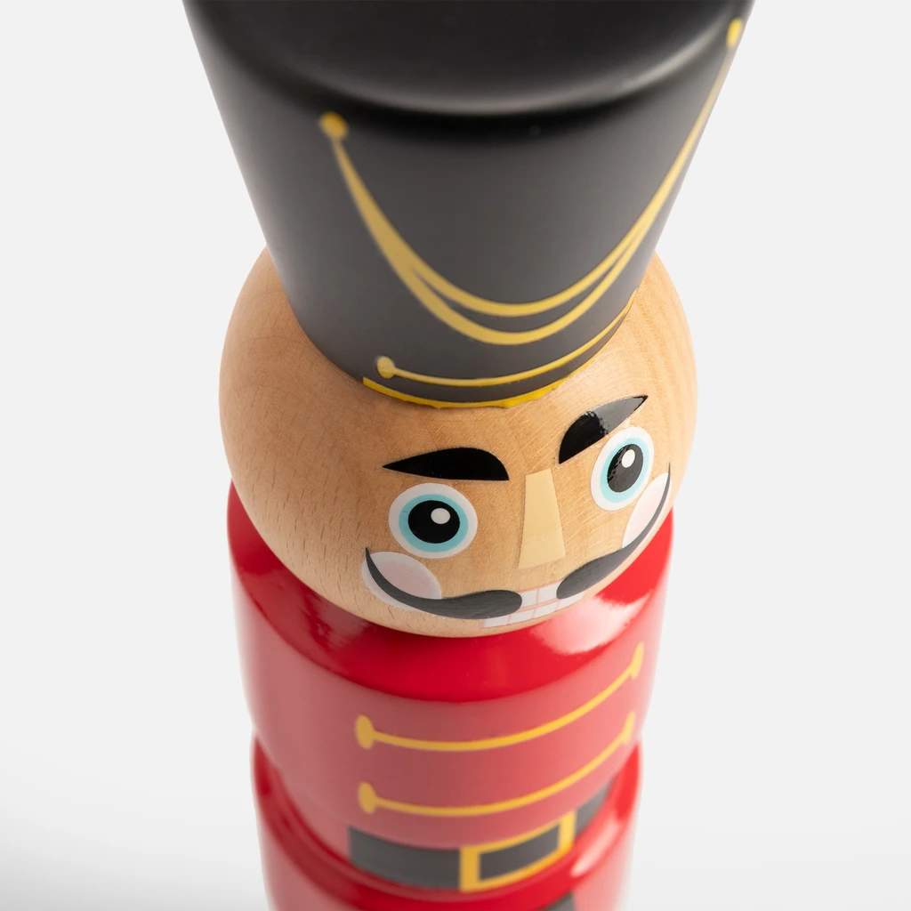 Vánoční mlýnek na pepř a sůl Louskáček černý