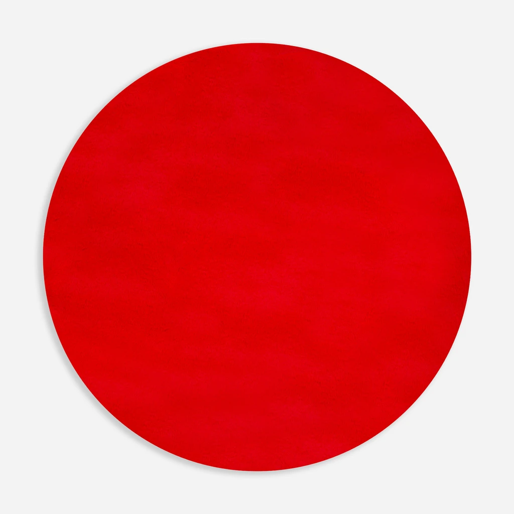 Kulatý červený koberec RABBII 100 cm