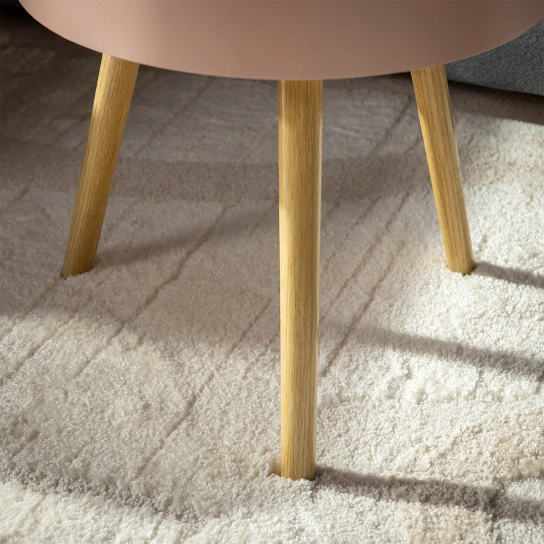 Růžový stolek s přihrádkou FULMIO