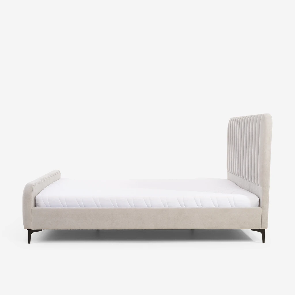 Čalouněná postel v popelavém odstínu KELLY 160x200 cm