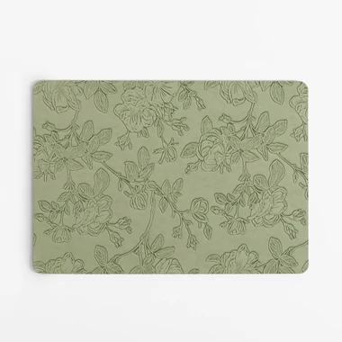 Zelené prostírání KVĚTY 43x30 cm