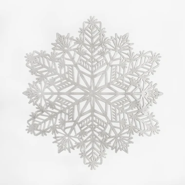 Prostírání stříbrná SNĚHOVÁ VLOČKA 38 cm