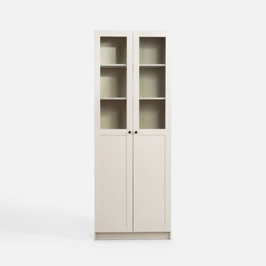 Regál s vitrínou 75,3 cm TED kašmír