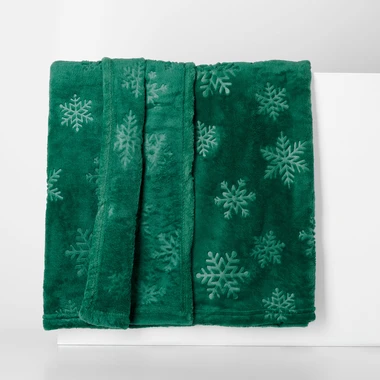 Zelená deka s hvězdičkami MERCI 130x160