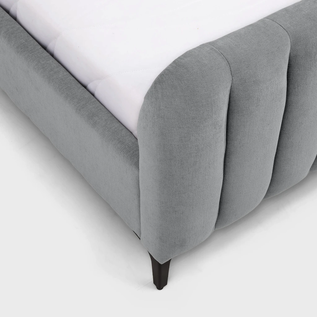 Šedá postel KELLY 160x200cm