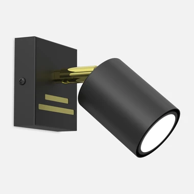 Černo-zlaté nástěnné svítidlo STRIPER