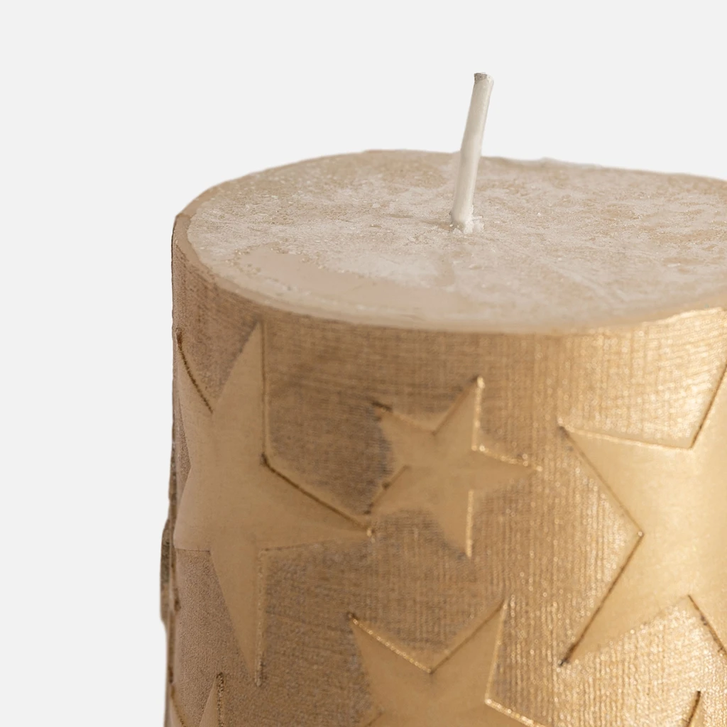 Svíčka HVĚZDA champagne 6,5x14 cm