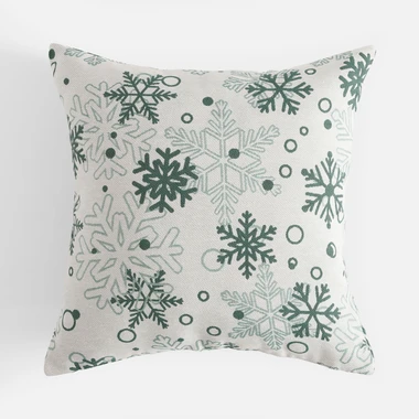 Povlak na polštář bílé sněhové vločky VINTRO 45x45 cm