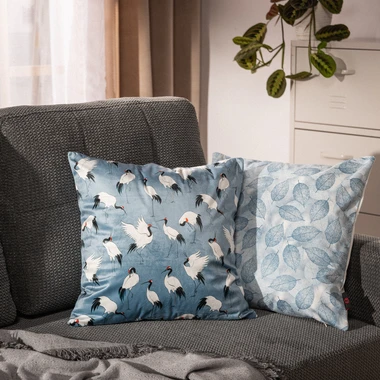 Modrý povlak na polštář LEANDRO 45x45 cm