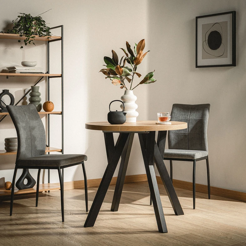 Kulatý rozkládací stůl PAOLO MINI 80-160 cm