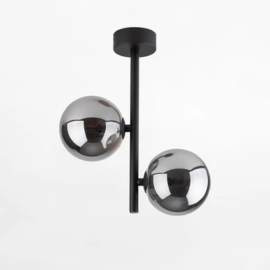 Černé stropní svítidlo koule ESTERA II