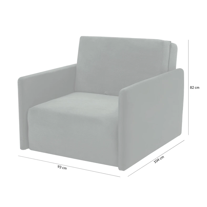 Sofa amerykanka zielona 93 cm MIKE
