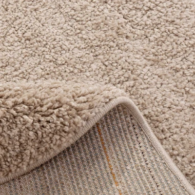 Kulatý koberec FURRY, béžový, 100 cm