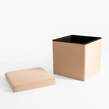 Béžový skládací taburet 38x37,5 cm