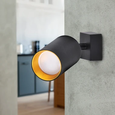 Černo-zlaté závěsné a nástěnné svítidlo MARIBEL I