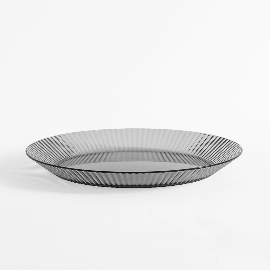Talerz plastikowy szary 23 cm