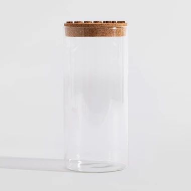 Skleněná dóza s korkovým víkem 1,5 l
