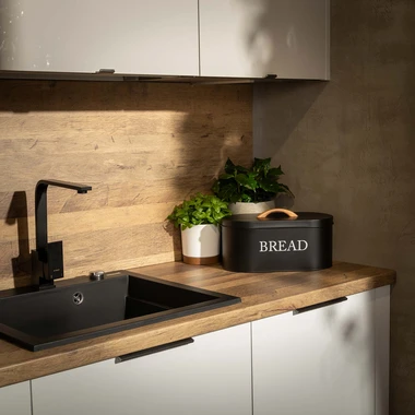 Černý chlebník 34x15 cm