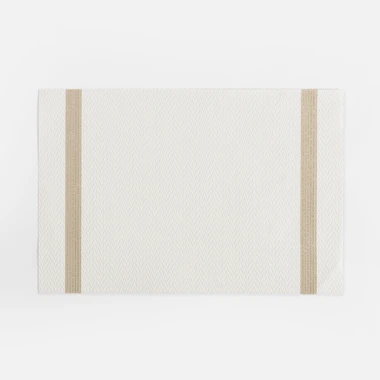 Bílé pruhované prostírání 30x45 cm