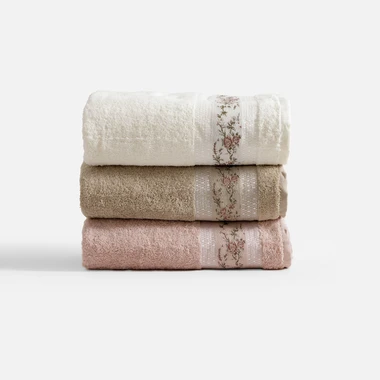 Růžový bavlněný ručník PROVENCE 50x90 cm