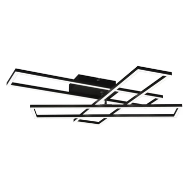 Stropní svítidlo LED s černým rámem a dálkovým ovládáním CORSO