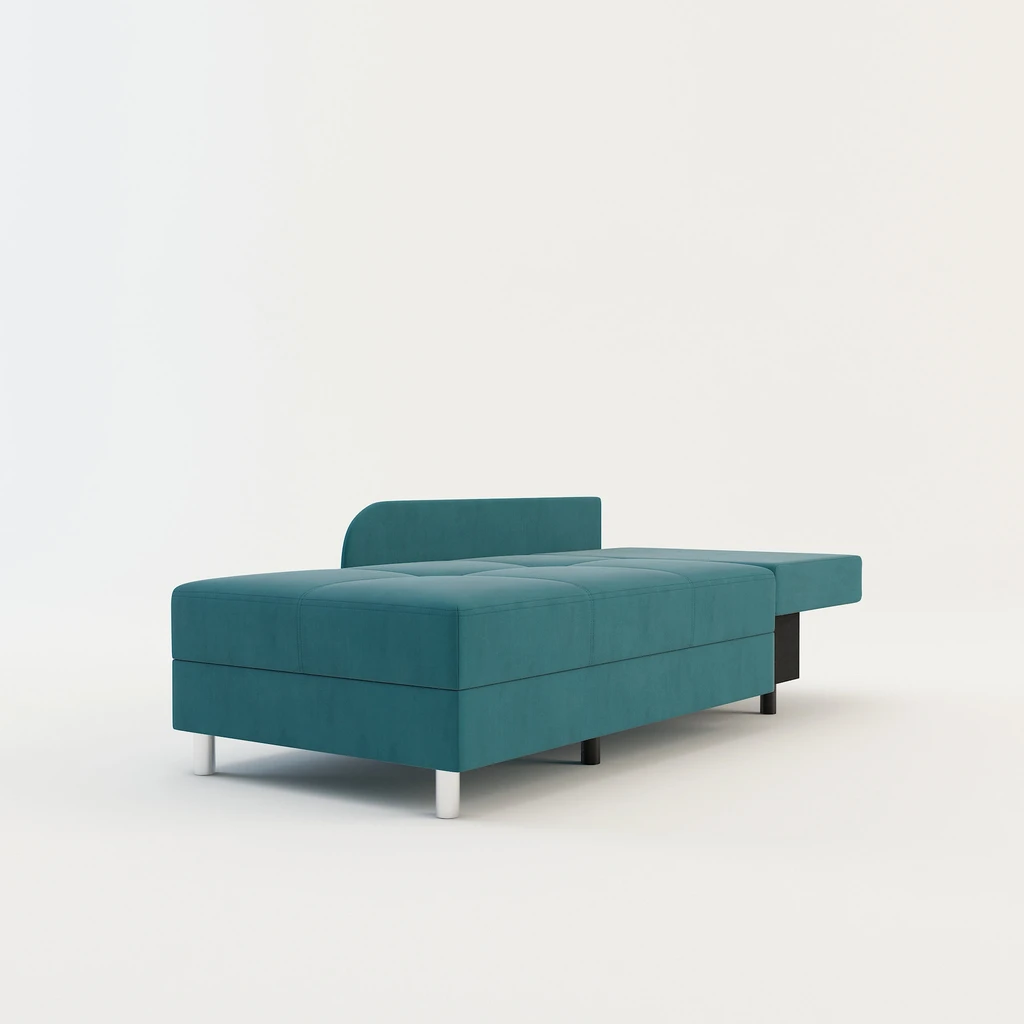 Modro-žlutá rozkládací pohovka LETTO pravá