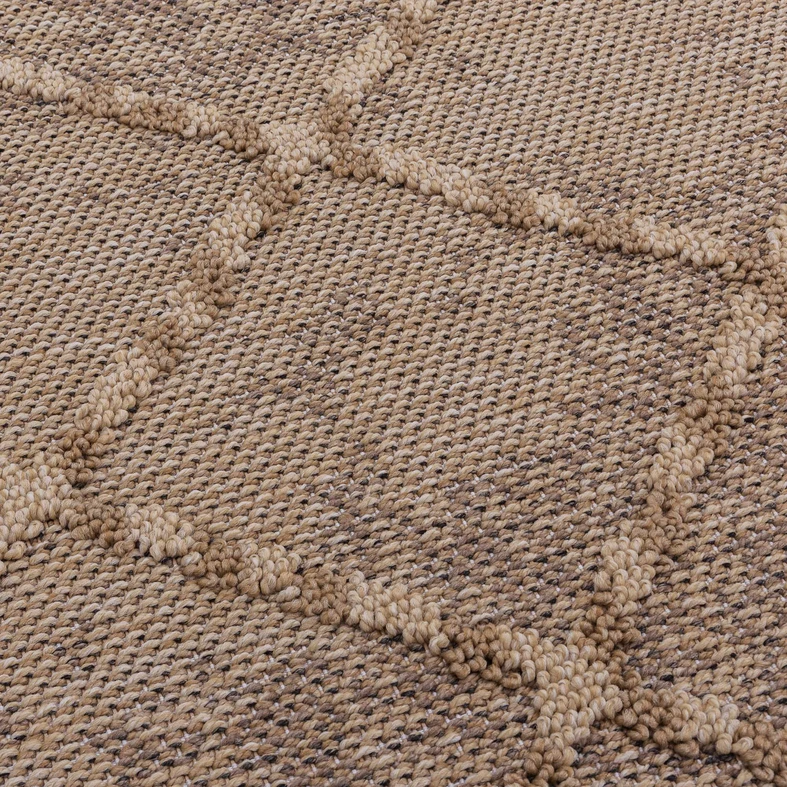 Béžový venkovní koberec kosočtverce BOUCLE 120x170 cm