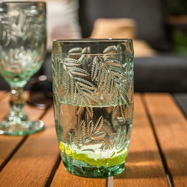 Vysoká zelená sklenice 350 ml