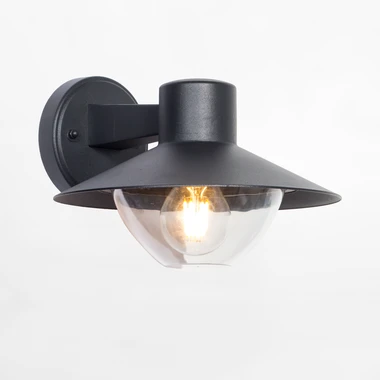 Černé venkovní nástěnné svítidlo IP44 ECLIPSE